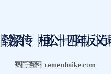毂梁传·桓公十四年反义词是什么意思的图片